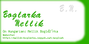 boglarka mellik business card